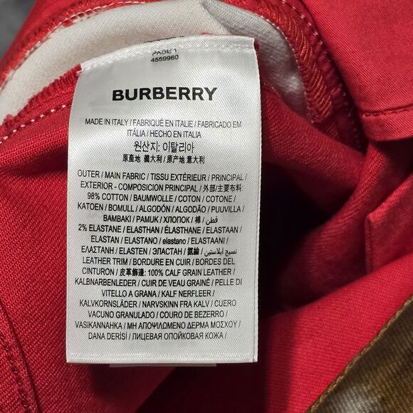 Burberry Runway Fawn Print Two-tone Slim Fit Pants, Sz W 26, Pre-owned - Picture 9 of 16